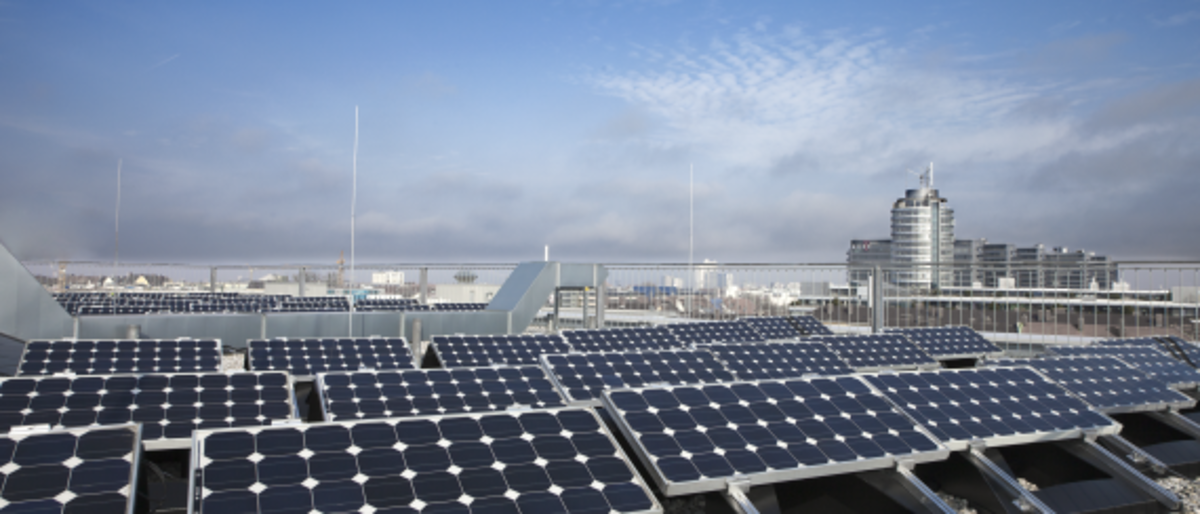 Solaranlage, Dach, Ausblick Mühldorfstraße