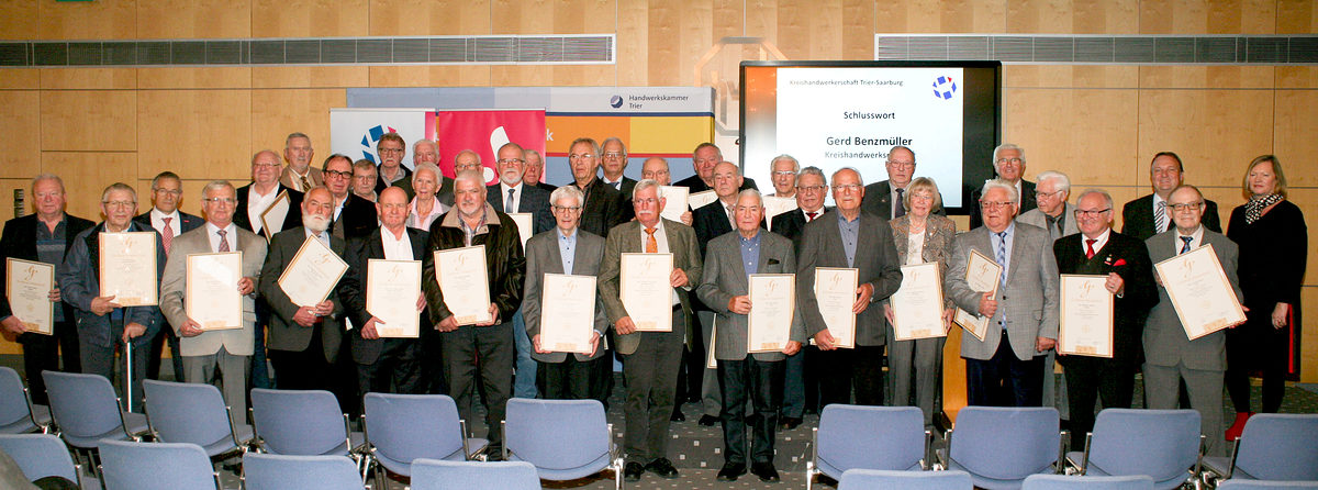 Die Handwerksmeister wurden für ihre Lebensleistung gewürdigt Die Handwerksmeister wurden für ihre Lebensleistung gewürdigt