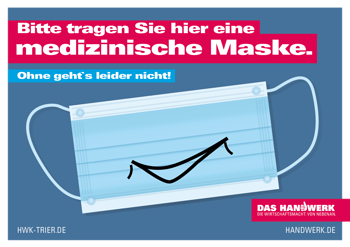 Plakat medizinische Maske